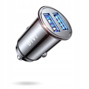 DIVI Szybka Ładowarka Samochodowa USB 24W 2w1