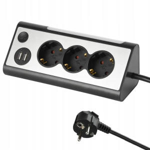 Electraline Przedłużacz Narożny Rozgałęźnik USB 5M