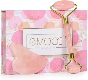 Emoocci Wałek Roller Kamień Gua Sha Masażer Zestaw