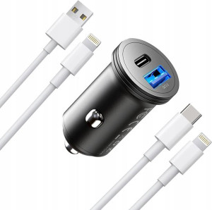 Everdigi Ładowarka Samochodowa 38 W USB C+USB A