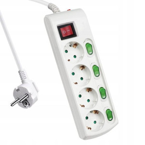 EXSTRASTAR Przedłużacz Zasilacz Kabel 2M 230V