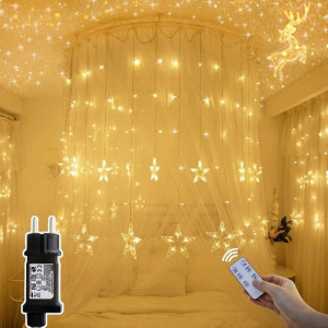 Fairy Kurtyna Świetlna Gwiazdki Lampki 108 LED 2,2