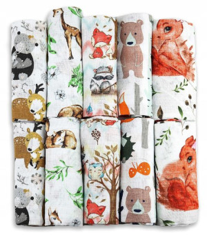 Fensilo Pieluchy Muślinowe Ręczniki ZESTAW 10PACK