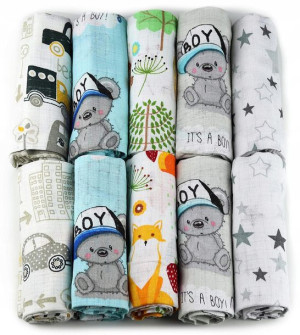 Fensilo Pieluchy Muślinowe Ręczniki ZESTAW 10PACK