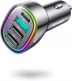 FlyLead Zapalniczka Ładowarka Samochodowa 45W 4w1