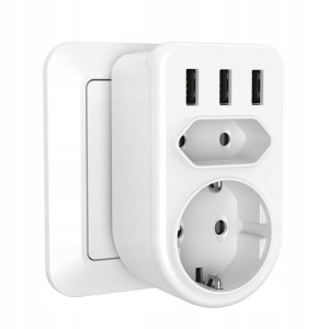 Gadild Wielofunkcyjny Adapter Gniazdko Z USB 5w1