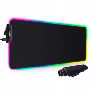 GIM Podkładka Pod Klawiaturę Gamingowa RGB 80x30