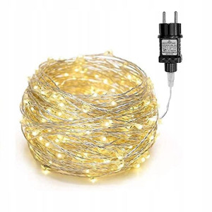 GRESONIC Łańcuch Lampki Na Druciku 300LED 10m