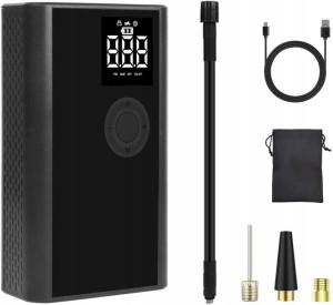 Hafone Elektryczna Sprężarka Pompka LED LCD 4w1