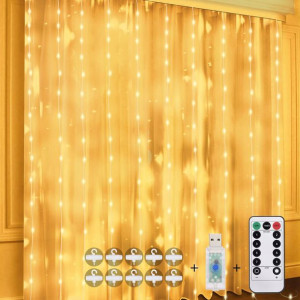 Hansiro Kurtyna Świetlna Lampki LED Z Pilotem 3x2M