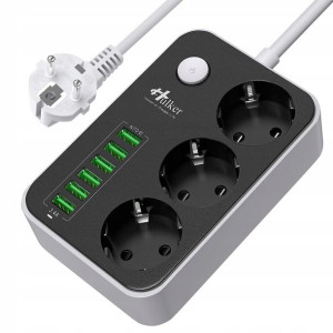 Hulker Listwa Zasilająca Przedłużacz Ładowarka USB