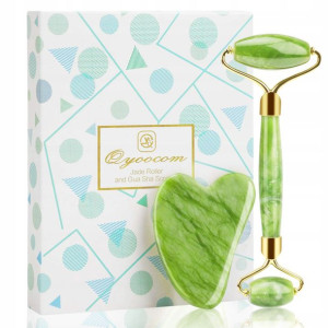 Jade Roller Masażer Do Twarzy Gua Sha Pielęgnacja