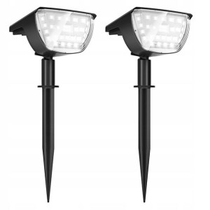 Jior Światła Ogrodowe Lampa Wbijana Solarna 2 SZT