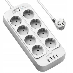 JS Gniazdko Zasilacz Ładowarka Rozgałęźnik USB-C
