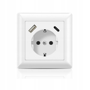 Kaifire Gniazdko Kontakt Z USB-C Ładowarka 2w1