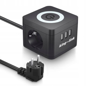 KING Rozgałęźnik Biurowy Przedłużacz Kostka USB