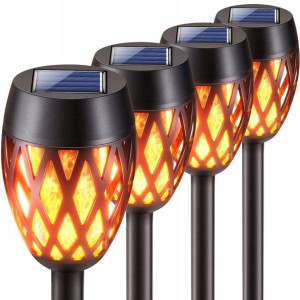 KOOPER Lampa Oprawa Pochodnia Ogrodowa Solarna x4