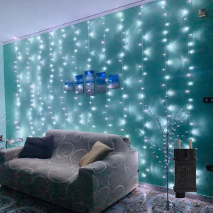 Kurtyna Świetlna Lampki Dekoracyjne Łańcuch 300LED