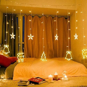 Kurtyna Świetlna Lampki Świąteczne 138LED 8 Trybów