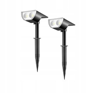 Lampa solarna ogrodowa z czujnikiem ruchu 2 sztuki