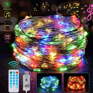 Lampki RGB Sterowanie Telefonem Na Choinkę 200 LED