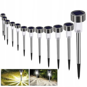 Lampy Solarne Ogrodowe Wbijane LED 12 SZT IP65