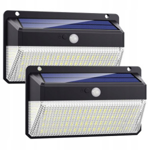 Lampy Solarne Ścienne Z Detektorem Ruchu 220 LED