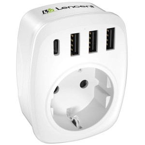 Lencent Wielofunkcyjny Adapter Gniazdko Przenośne