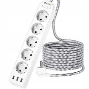 LENTENT Przedłużacz MOŻNA Do Montażu USB 8w1