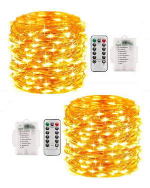 Lightnum Światełka Lampki 100 LED Drut Z Pilotem