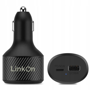 Linkon Ładowarka Samochodowa 112.5 W USB-C 2w1