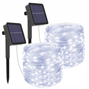 Lito Drut Lampki Światełka Solarne Oświetlenie 12M