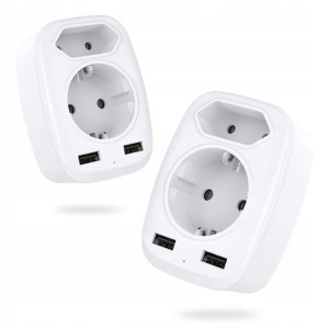 MAXCIO Adapter Podróżny Przenośny Z Ładowarką USB