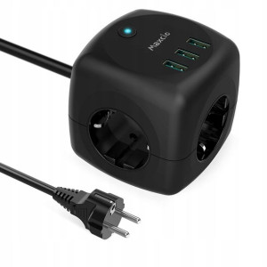 MAXCIO Przedłużacz Podróżny Ładowarka USB Kostka