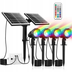 MEIHUA Reflektory Lampy Solarne Ogrodowe Wbijane 4