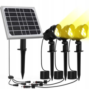 MEIKE Reflektory Lampy Solarne Ogrodowe Regulowane