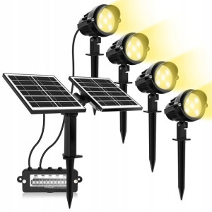 MEIKEE Reflektory Lampy Solarne Ogrodowe Wbijane