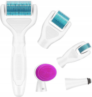 Mikro Nakłuwanie Derma Roller Wałek ZESTAW 6w1