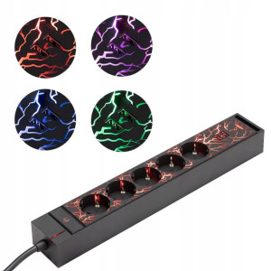 Navaris Przedłużacz LED Gamingowy Do Biurka USB