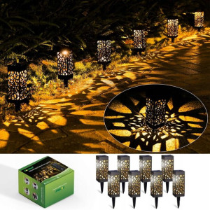 Oprawa Lampy Ogrodowe Solarne Oświetlenie 8-PACK