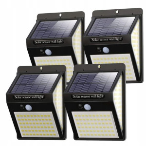 Oświetlenie Solarne Zewnętrzne Czujnik Ruchu 4 SZT