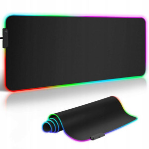 Podkładka USB RGB Na Biurko Pod Klawiaturę Mysz XL