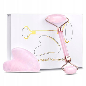 Qtto Relaksujący Masażer Roller Gua Sha ZESTAW 2w1