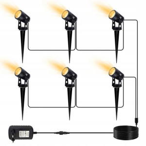 Reflektory lampy ogrodowe LED na zewnątrz 6 sztuk