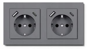 Rubphics Podwójne Gniazdo Montażowe Ładowanie USB