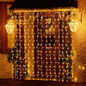 SALC Kurtyna Lampki Świąteczne Łańcuch 3x6M 600LED
