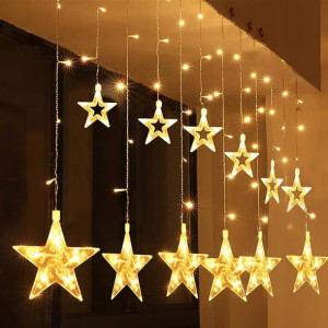 Salcar Kurtyna Led Lampki Gwiazdki Święta 108 LED