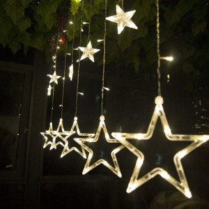 SALCAR Kurtyna Świetlna Lampki Gwiazdki 138 LED