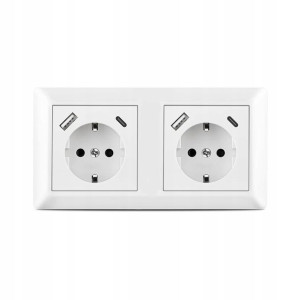 Sandos Podwójne Gniazdo Elektryczne Ładowanie USB