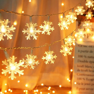 Snowflake Lampki Światełka Łańcuch Girlanda 2 SZT